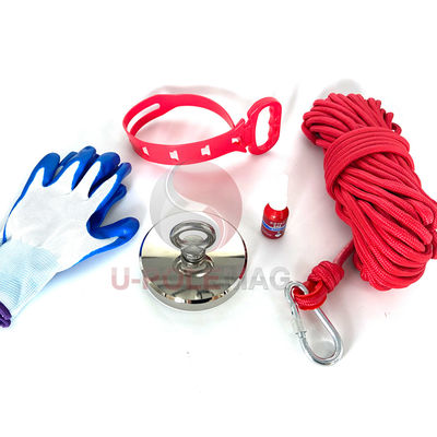 Διάγραμμα 60mm 350lbs Force Neodymium Magnet Fishing Kit με D10mm x L10M μέγεθος σχοινιού