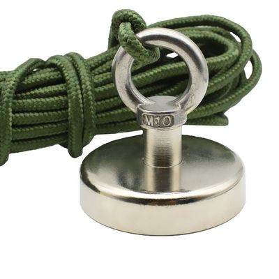 Μεγάλη ανοχή νεοδύμιο μαγνήτης POTN08-75 550 lbs Δυνατός με βίδα τρύπα για την αλιεία