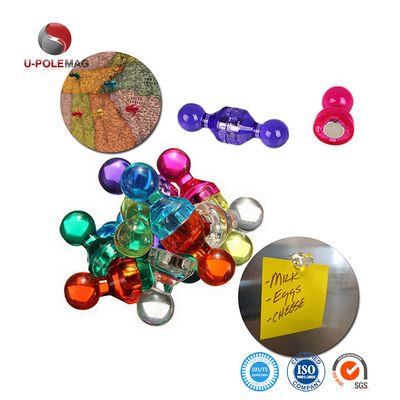 11mm Dia Pot Shape Magnetic Push Pins για γραφεία Χάρτες σε πολύχρωμο σχέδιο