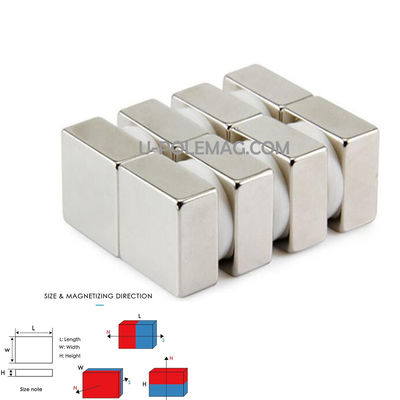 Άμεσος F20x20x10mm N50 N52 ορθογώνιος μαγνήτης νεοδύμιου με πιστοποίηση ISO9001 2000