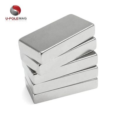 80C-220C Ανθεκτικός στις θερμοκρασίες N52 40x20x10 Μαγνήτης νεοδύμιου με επικάλυψη από νικέλιο