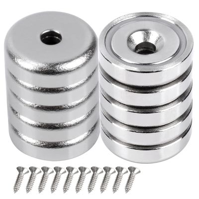 D20 MM 20lbs NdFeB γλάστρου μαγνήτης με Countersunk τρύπα Συνολικό ύψος H 7,2 mm Τρύπα d1 4,5 mm
