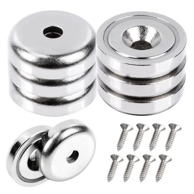 Σούπερ ισχύος 25mm Cup μαγνήτης με Countersunk τρύπα Δυνατότητα περίπου 19kg τρύπα d1 5,5mm
