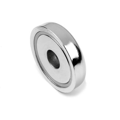 32mm Neodymium γλάστρα μαγνήτης με Countersunk τρύπα 32kg τράβηξη χωρητικότητα 1,26 ίντσες διάμετρος