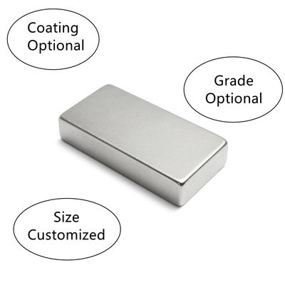 100x50x20 mm Μαγνήτης σπάνιων γαιών με υπηρεσία κοπής άμεσος NdFeB ορθογώνιος μαγνήτης