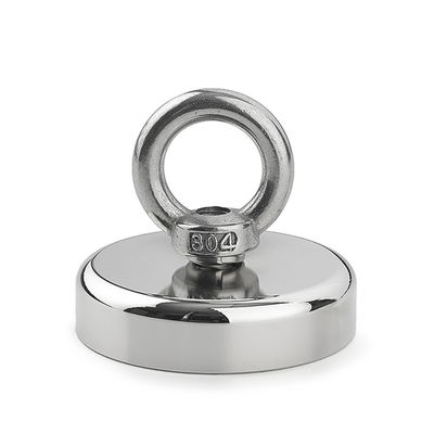 120KG Pull Recovery Neodymium Αλιευτικός Μαγνήτης με ακριβή ανοχή /-1% και σχοινί Eyebolt