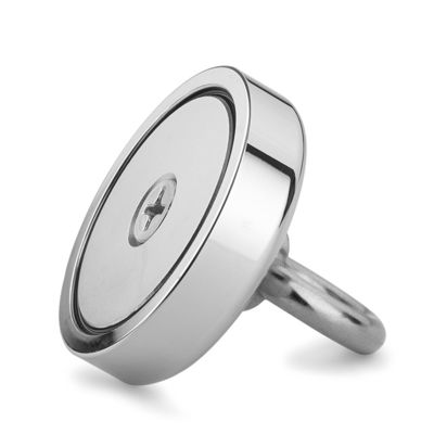 120KG Pull Recovery Neodymium Αλιευτικός Μαγνήτης με ακριβή ανοχή /-1% και σχοινί Eyebolt