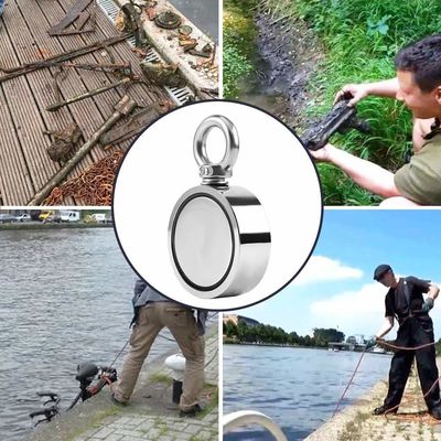 Δυνατός διπλής όψης μαγνήτης N52 με δύναμη έλξης 1000lbs και διάμετρο 75mm