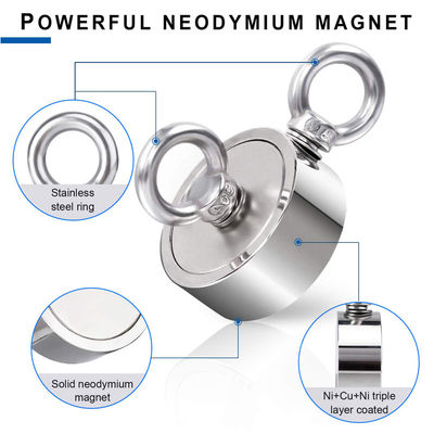 Υπερ-ισχυρό Neodymium μαγνητικό αλιευτικό κιτ με 2000 LBS δύναμη έλξης και ακριβή ανοχή