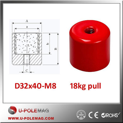D25.4x21 Alnico Round Base Cup Pot Magnet με τρύπημα AlNiCo Magnet