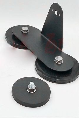 D88x8mm στρογγυλή ελαστική επικαλυμμένη μαγνητική βάση με εξωτερικό νήμα 45kg δύναμη έλξης στρογγυλό σχήμα