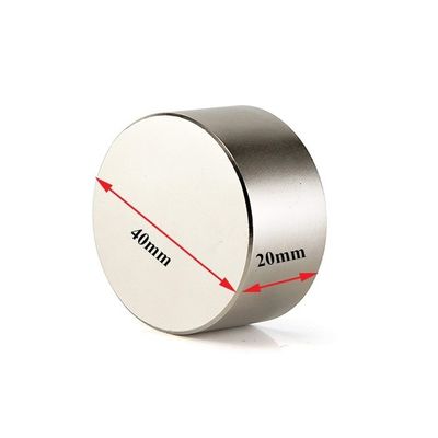 Υπερ-ισχυρός μαγνήτης μοτοσικλέτας 40x20mm Μαγνήτης δίσκου νεοδύμιου με ανοχή ±1mm