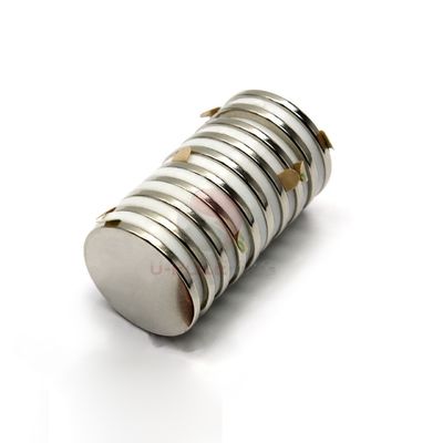 Καθαρισμένοι με NiCuNi Custom NdFeB μαγνήτης N35 N42 N48 N52 Neodymium Disc μαγνήτες με 3M κόλλημα
