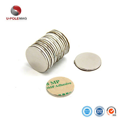 Καθαρισμένοι με NiCuNi Custom NdFeB μαγνήτης N35 N42 N48 N52 Neodymium Disc μαγνήτες με 3M κόλλημα