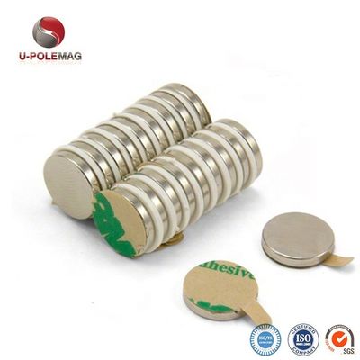 Καθαρισμένοι με NiCuNi Custom NdFeB μαγνήτης N35 N42 N48 N52 Neodymium Disc μαγνήτες με 3M κόλλημα