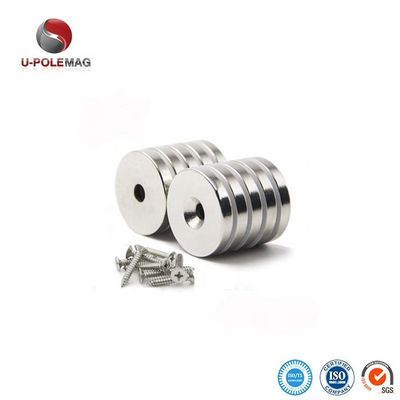 Προσαρμοσμένοι μαγνήτες Neodymium Countersunk για βέλτιστη πυκνότητα απόδοσης 7,6g/cm3 βαθμού N42
