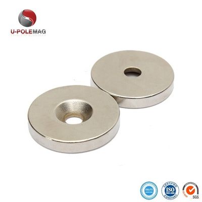Προσαρμοσμένοι μαγνήτες Neodymium Countersunk για βέλτιστη πυκνότητα απόδοσης 7,6g/cm3 βαθμού N42