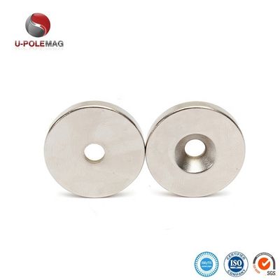 Προσαρμοσμένοι μαγνήτες Neodymium Countersunk για βέλτιστη πυκνότητα απόδοσης 7,6g/cm3 βαθμού N42