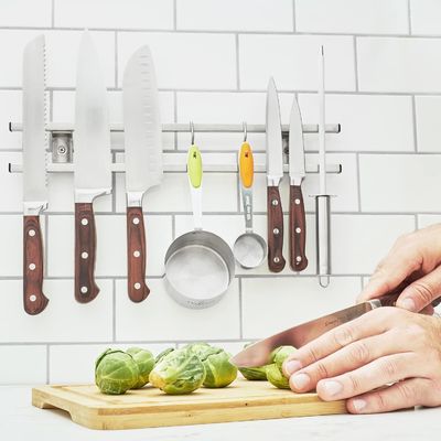Σύγχρονη κουζίνα μπλοκ σωλήνα από ανοξείδωτο χάλυβα μαγνητικό κάλυμμα μαχαίρι με κλωστή