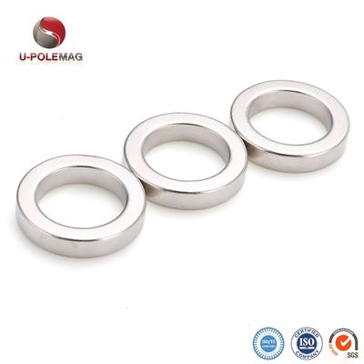 Εφαρμογές υψηλών θερμοκρασιών N52 Neodymium Magnet Ring Προσαρμοσμένο μέγεθος για κοπή