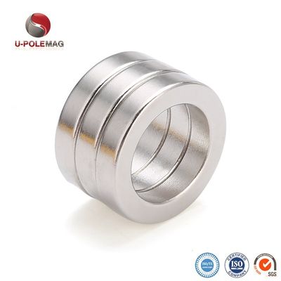 Εφαρμογές υψηλών θερμοκρασιών N52 Neodymium Magnet Ring Προσαρμοσμένο μέγεθος για κοπή