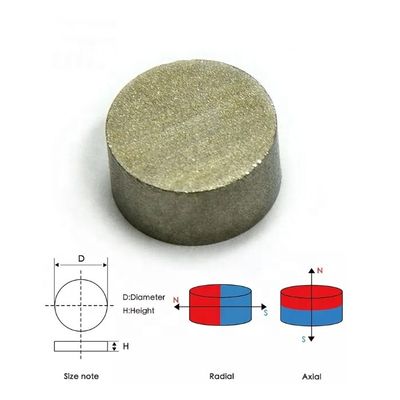 Συστήματα αισθητήρων SmCo Disc Magnet Tolerance ±10% Πυκνότητα 7,3-7,5 g/cm3 Υψηλή θερμοκρασία