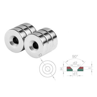 Βιομηχανικός και επιστημονικός N40 Neodymium Countersunk Ring Magnet με τρύπα που κρατά μαγνήτη