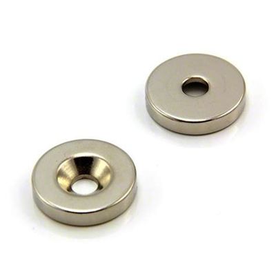 Βιομηχανικός και επιστημονικός N40 Neodymium Countersunk Ring Magnet με τρύπα που κρατά μαγνήτη