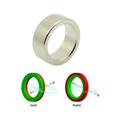 Προσαρμοσμένο N40 Uni Pole Radial Oriented Ring Tube Neodymium Magnet με ανοχή ± 0,05 mm
