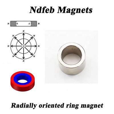 Προσαρμοσμένο N40 Uni Pole Radial Oriented Ring Tube Neodymium Magnet με ανοχή ± 0,05 mm
